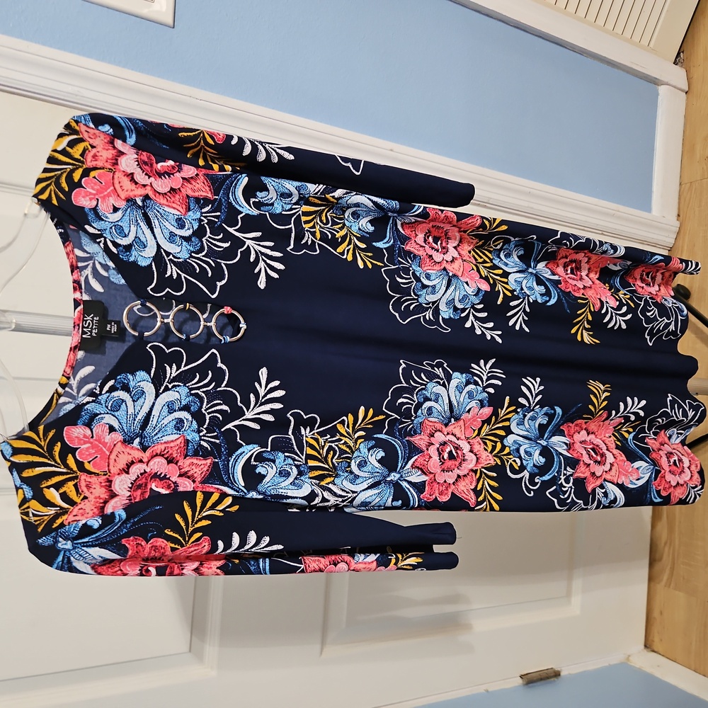 MSK, Long Sleeve, Lightweight Bohemian Style Dress. Cocktail, Evening, Party.